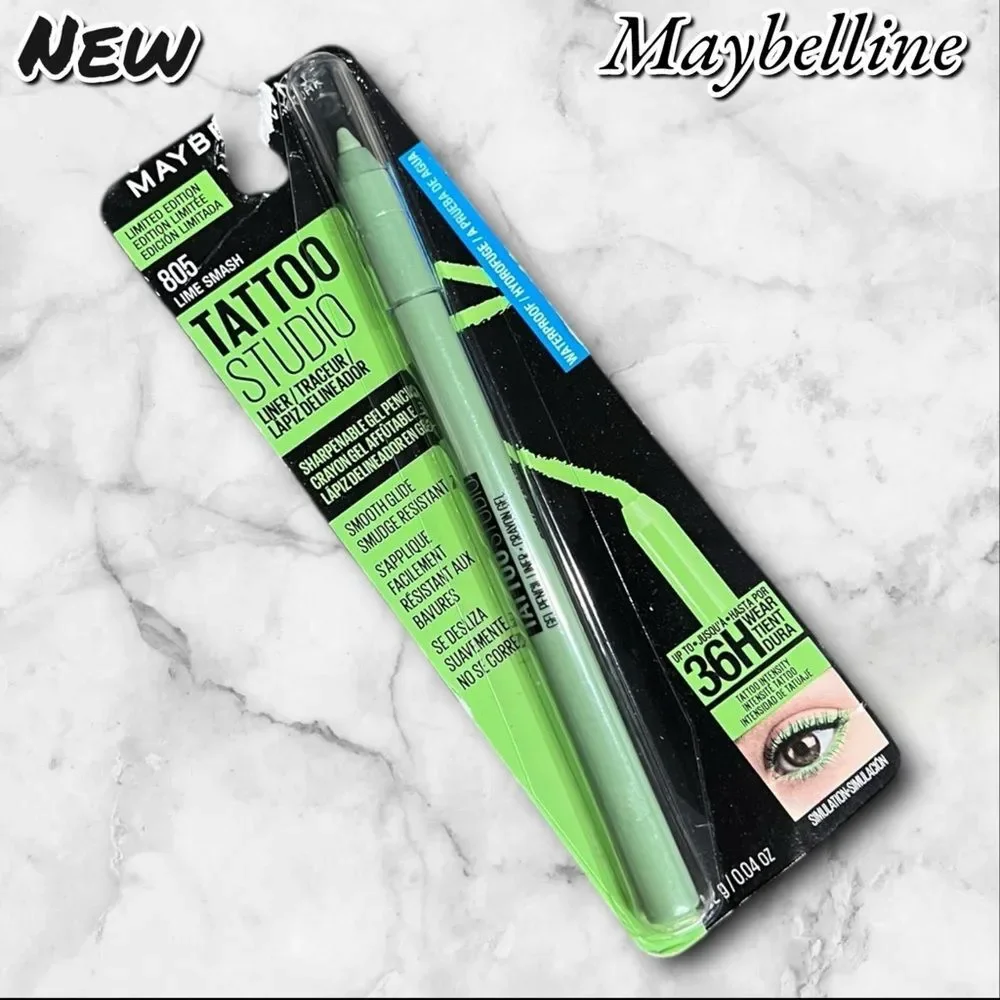 NEW Maybelline Tattoo Studio Gel Eyeliner – Lime Smash (805) – Limited Edition